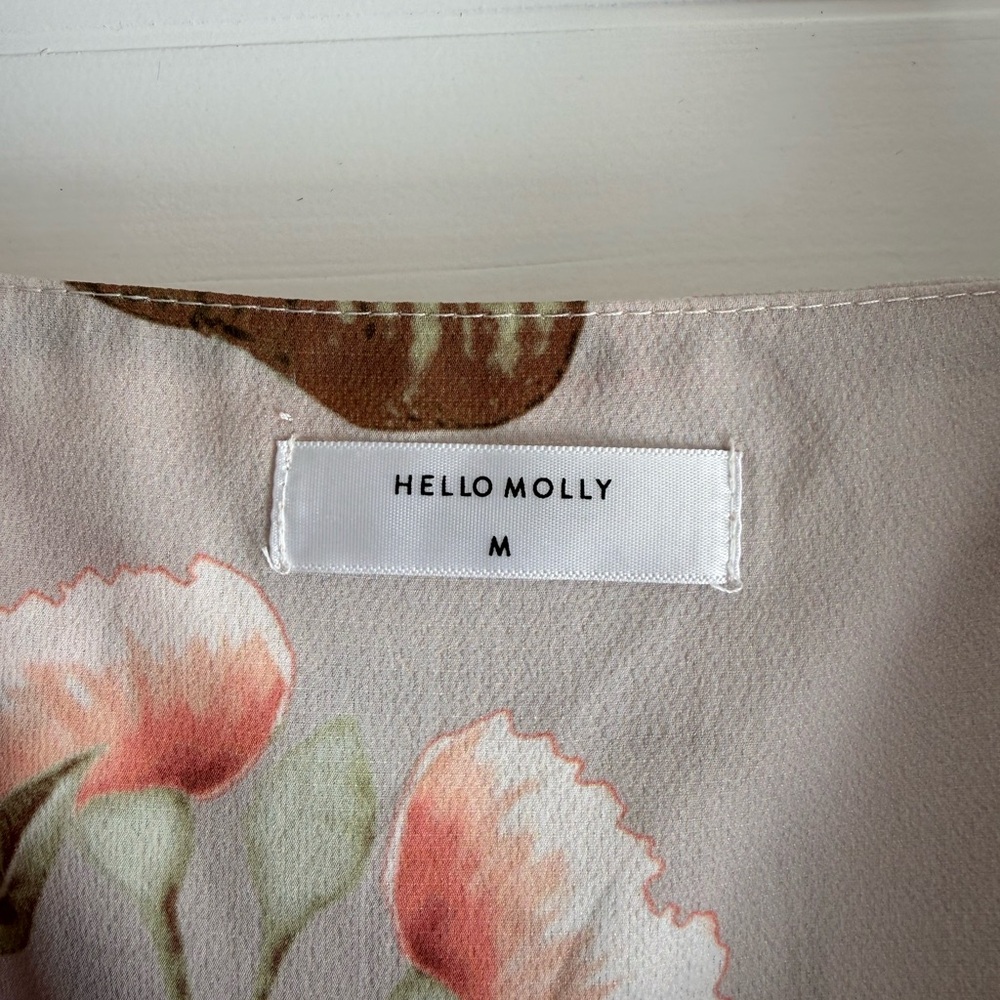 Hello Molly Blush Maxi Dress with Coral Floral Print - Picture 3 of 4
